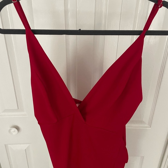 REVOLVE RED MINI RUFFLE DRESS (worn once) - Picture 2 of 4